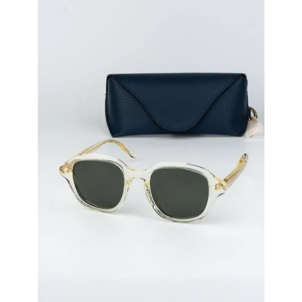 Loewe SLIM Women Sunglasses Beige Transparent Yellow Green Square LW40163I 57N